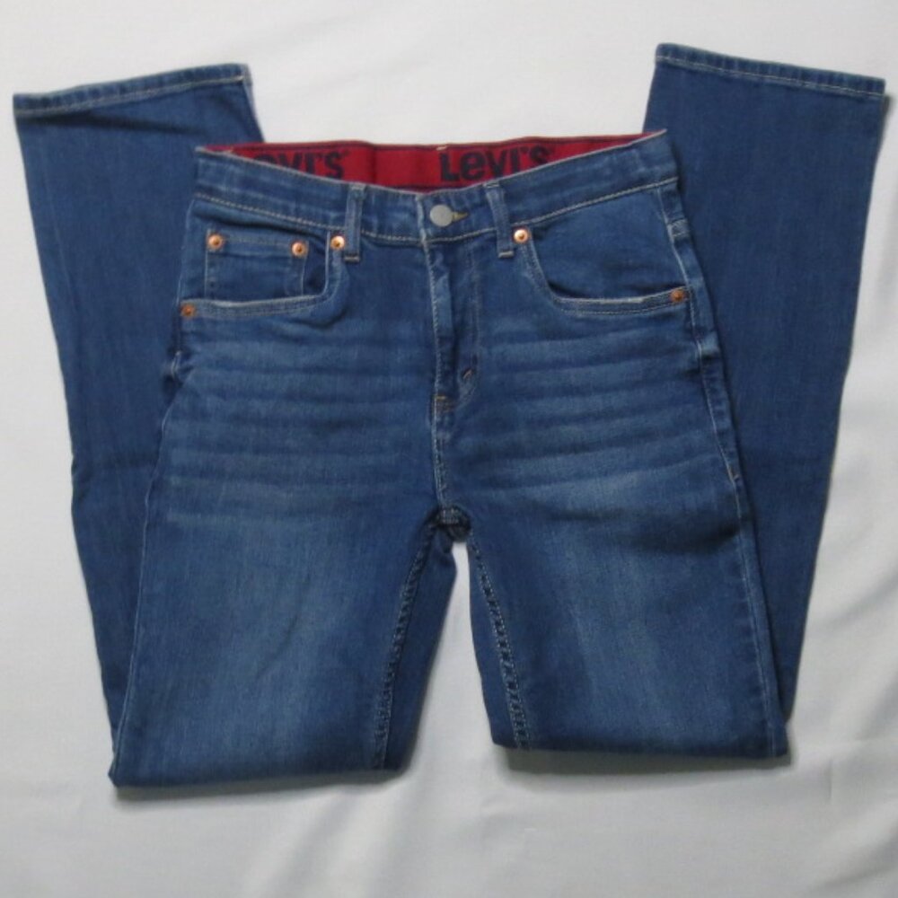 LEVI’S boys PANTS denim STRAIGHT FIT jeans 514 adjustable waist SIZE 16REG 28x28